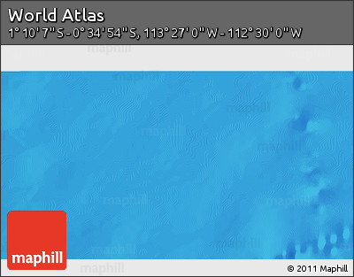 Physical 3D Map of the Area around 0° 52' 31" S, 112° 58' 29" W