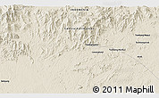 Shaded Relief 3D Map of the area around 0° 52' 31" S, 113° 7' 30" E