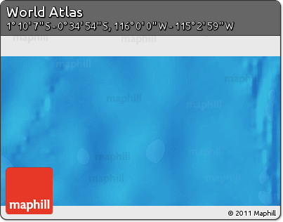 Political 3D Map of the Area around 0° 52' 31" S, 115° 31' 30" W