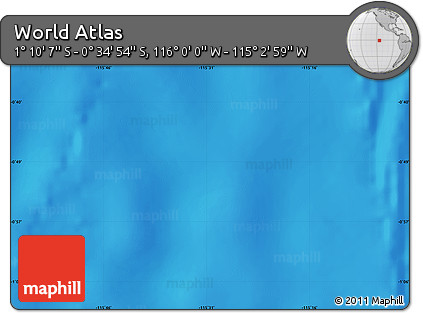 Physical Map of the Area around 0° 52' 31" S, 115° 31' 30" W