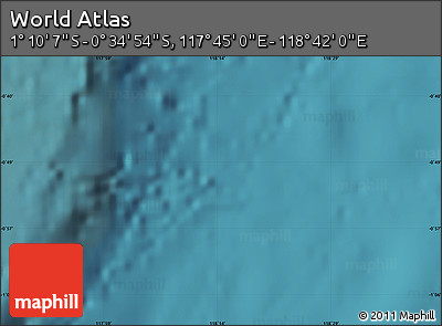 Satellite Map of the Area around 0° 52' 31" S, 118° 13' 29" E