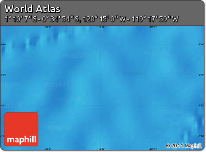 Physical Map of the Area around 0° 52' 31" S, 119° 46' 30" W