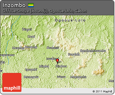 Physical 3D Map of Inzombo
