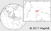 Blank Location Map of the area around 0° 52' 31" S, 120° 46' 30" E