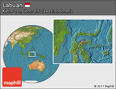 Satellite Location Map of Labuan