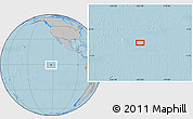 Gray Location Map of the area around 0° 52' 31" S, 122° 19' 29" W, hill shading