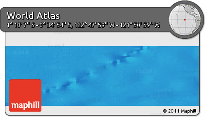 Physical Panoramic Map of the Area around 0° 52' 31" S, 122° 19' 29" W