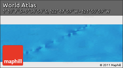 Physical Panoramic Map of the Area around 0° 52' 31" S, 122° 19' 29" W