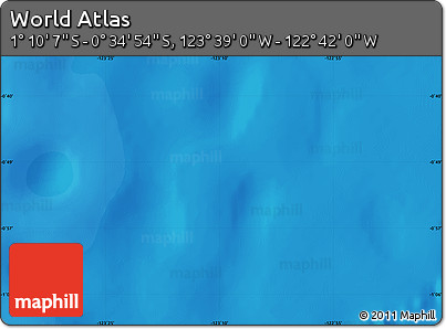 Political Map of the Area around 0° 52' 31" S, 123° 10' 30" W