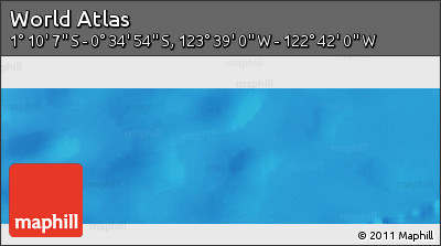 Physical Panoramic Map of the Area around 0° 52' 31" S, 123° 10' 30" W