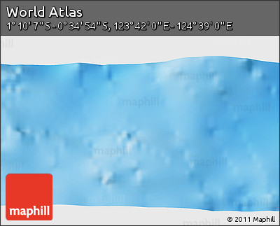 Physical 3D Map of the Area around 0° 52' 31" S, 124° 10' 30" E