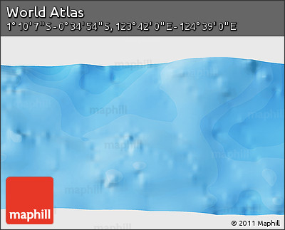 Political 3D Map of the Area around 0° 52' 31" S, 124° 10' 30" E