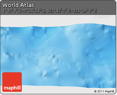 Political 3D Map of the Area around 0° 52' 31" S, 124° 10' 30" E