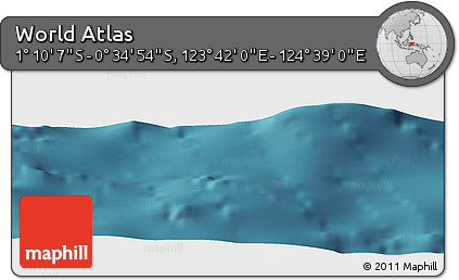 Satellite Panoramic Map of the Area around 0° 52' 31" S, 124° 10' 30" E