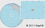 Gray Location Map of the area around 0° 52' 31" S, 124° 1' 30" W