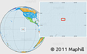 Political Location Map of the area around 0° 52' 31" S, 124° 1' 30" W