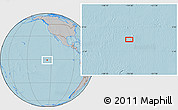 Gray Location Map of the area around 0° 52' 31" S, 124° 52' 30" W, hill shading
