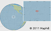 Savanna Style Location Map of the area around 0° 52' 31" S, 124° 52' 30" W, hill shading
