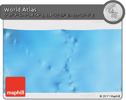 Shaded Relief 3D Map of the Area around 0° 52' 31" S, 125° 1' 30" E