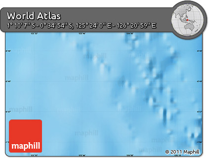 Physical Map of the Area around 0° 52' 31" S, 125° 52' 30" E