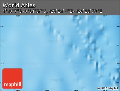 Physical Map of the Area around 0° 52' 31" S, 125° 52' 30" E