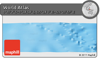 Physical Panoramic Map of the Area around 0° 52' 31" S, 125° 52' 30" E