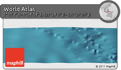 Satellite Panoramic Map of the Area around 0° 52' 31" S, 125° 52' 30" E