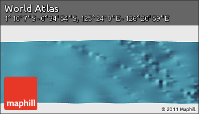 Satellite Panoramic Map of the Area around 0° 52' 31" S, 125° 52' 30" E