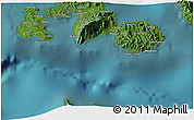 Satellite 3D Map of the area around 0° 52' 31" S, 127° 34' 30" E