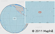 Gray Location Map of the area around 0° 52' 31" S, 129° 7' 30" W, hill shading