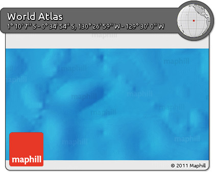 Physical 3D Map of the Area around 0° 52' 31" S, 129° 58' 29" W