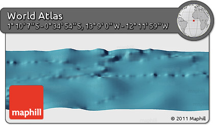 Satellite Panoramic Map of the Area around 0° 52' 31" S, 12° 40' 30" W