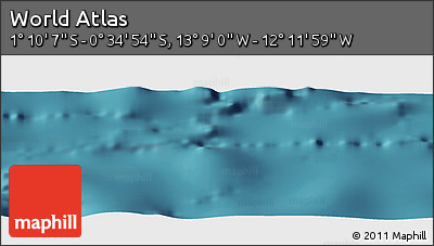 Satellite Panoramic Map of the Area around 0° 52' 31" S, 12° 40' 30" W