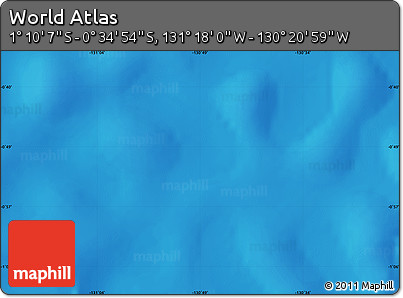 Physical Map of the Area around 0° 52' 31" S, 130° 49' 29" W