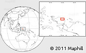 Blank Location Map of the area around 0° 52' 31" S, 133° 31' 30" E