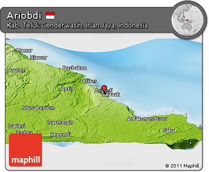 Physical Panoramic Map of Ariobdi