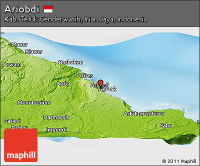 Physical Panoramic Map of Ariobdi