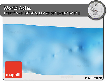 Physical 3D Map of the Area around 0° 52' 31" S, 136° 55' 30" E