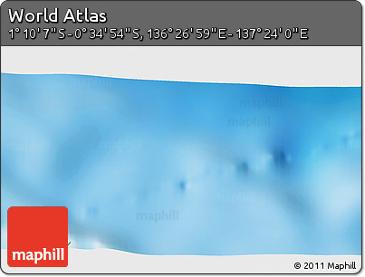 Physical 3D Map of the Area around 0° 52' 31" S, 136° 55' 30" E