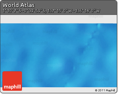 Physical 3D Map of the Area around 0° 52' 31" S, 136° 46' 30" W