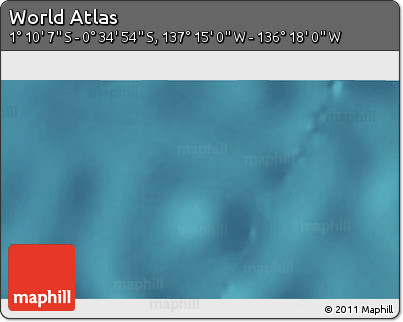 Satellite 3D Map of the Area around 0° 52' 31" S, 136° 46' 30" W