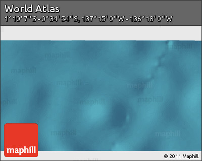 Satellite 3D Map of the Area around 0° 52' 31" S, 136° 46' 30" W