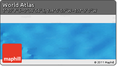 Physical Panoramic Map of the Area around 0° 52' 31" S, 137° 37' 30" W