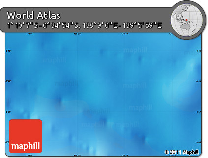 Physical Map of the Area around 0° 52' 31" S, 138° 37' 30" E