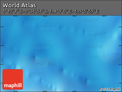 Physical Map of the Area around 0° 52' 31" S, 138° 37' 30" E