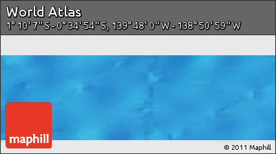 Physical Panoramic Map of the Area around 0° 52' 31" S, 139° 19' 29" W