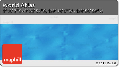 Physical Panoramic Map of the Area around 0° 52' 31" S, 139° 19' 29" W