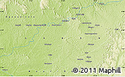 Physical Map of the area around 0° 52' 31" S, 13° 40' 30" E