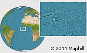 Satellite Location Map of the area around 0° 52' 31" S, 13° 31' 30" W