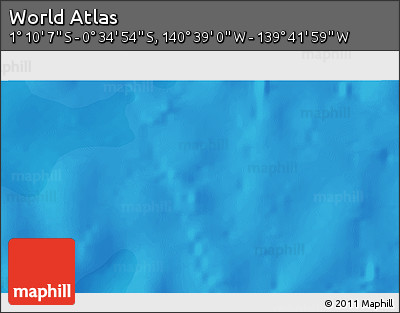 Political 3D Map of the Area around 0° 52' 31" S, 140° 10' 30" W